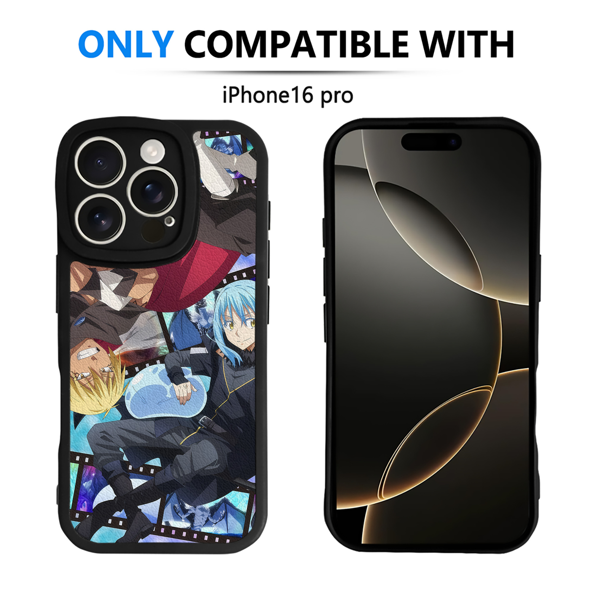 （画像用） 転スラ Regarding Reincarnated to Slime 【iPhone 16シリーズ対応】シリコンスマホケース（レザー調） 材質：シリコン